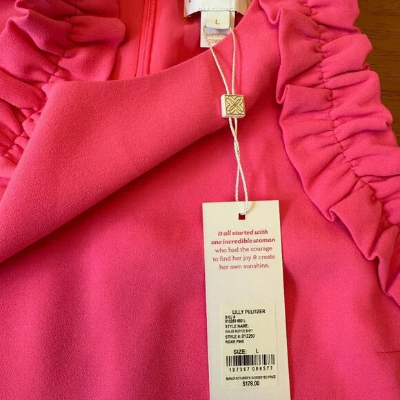 NWT!!! Lilly Pulitzer Roxie Pink Kailee Shift Dress, Size Large - Picture 3 of 6